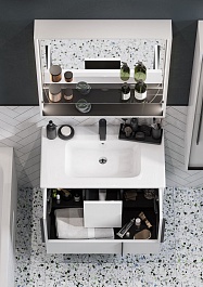 Акватон Мебель для ванной Ривьера 80 белая матовая – фотография-3